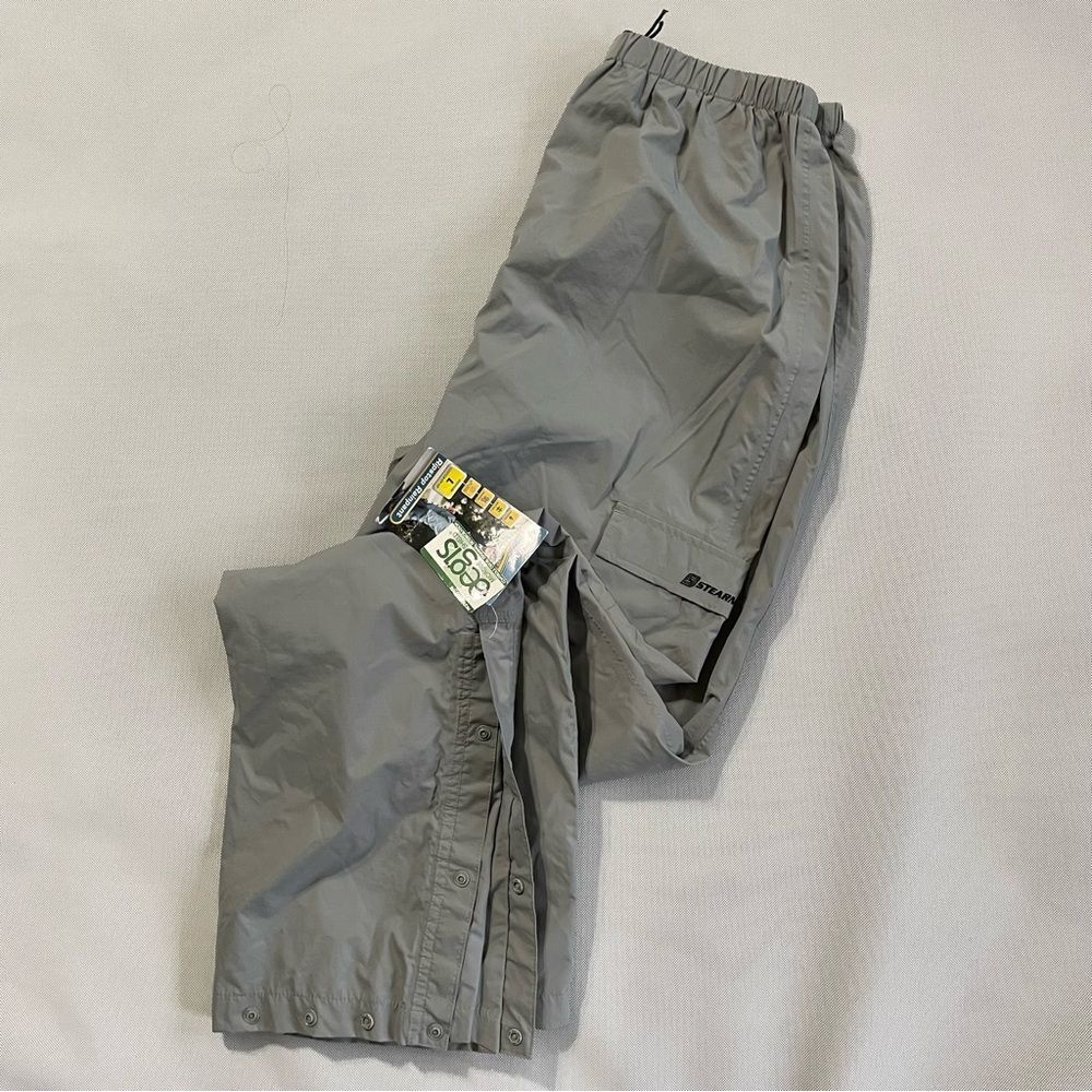 Stearns Gray Ripstop Rainpant Waterproof NEW Men’s Size Large